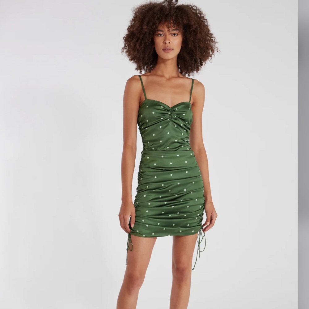 For Love & Lemons Paula Ruched Mini Dress